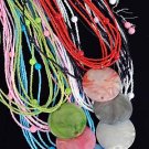 Necklace Sets Lucite circle Disk With Beads/DZ 6 Color Asst