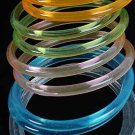 2pcs Bangles Transparent Acrylic 3'' Dia Wide/DZ 7 Color Asst,Transparent Colors