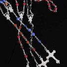 Necklace Religious Acrylic W Prayers Bead/DZ Color Asst