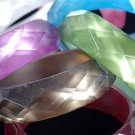 Bracelet Bangle Cateye W Dialmond Cut /DZ 7 Color Asst,W3" Dia1"