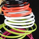 Bracelet 4pcs Metal Bangle Epoxy 6 Color Asst/DZ 6 Color asst