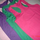 $18 Lots of 4 plain TANK Tops: GREEN,PINK,PURPLE& RED**GOOD for PARTY