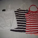$15/Lot of 3 lovely Stripe tops Color Asst: RED,PURPLE N WHITE*LImited EDITION!!!