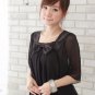 $30/lot of 3 Lovely Chiffon Lace sleeves Iregular cut Top with Ribbon