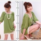 $30/lot of 3 Round neck Long&Simple Puffy Chiffon Lace Sleeves Top