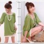 $30/lot of 3 Round neck Long&Simple Puffy Chiffon Lace Sleeves Top
