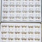 Earrings 8mm Clear Rhinestones 36pairs/DY **HOT**choose Gold Or Silver Finish