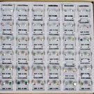 Crystal Earrings AB Clear 36pairs with Display Case ** New Arrival** 6mm 7mm 8mm Mix Size