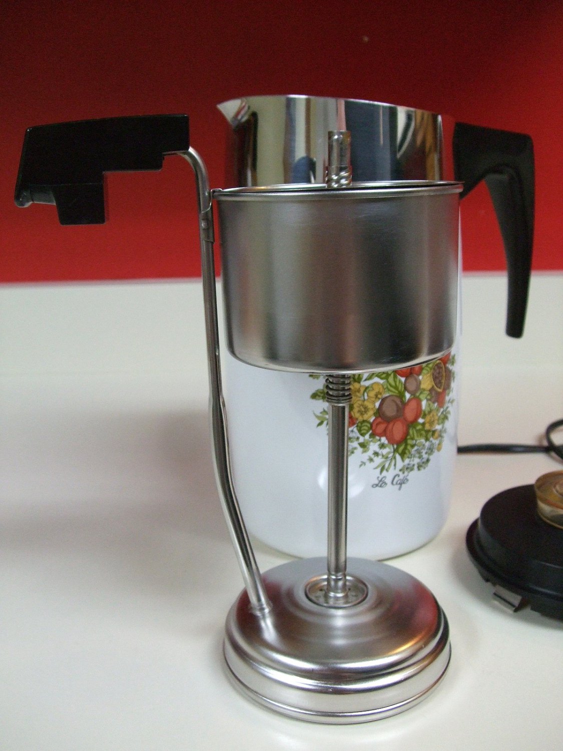 Corningware E1210 Spice of Life Le Cafe Electric Coffee Pot Percolator