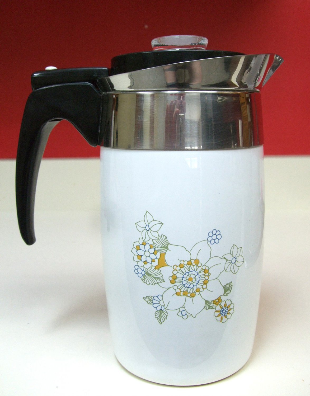 Corning Ware Floral Bouquet Electric Coffee Pot Percolator ...