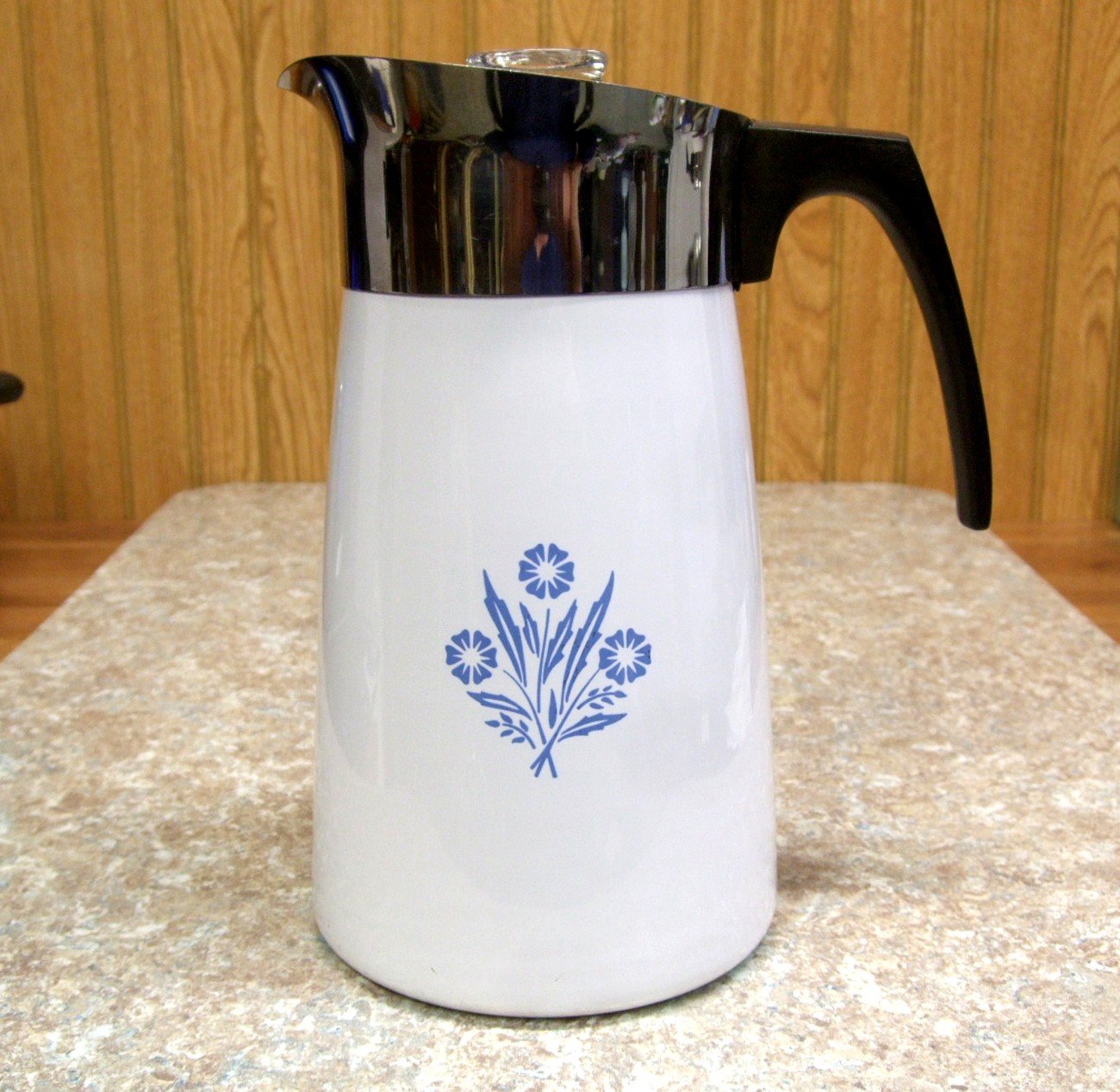 Coffee, Tea & Espresso Corning Ware Blue Cornflower 10 Cup Stovetop