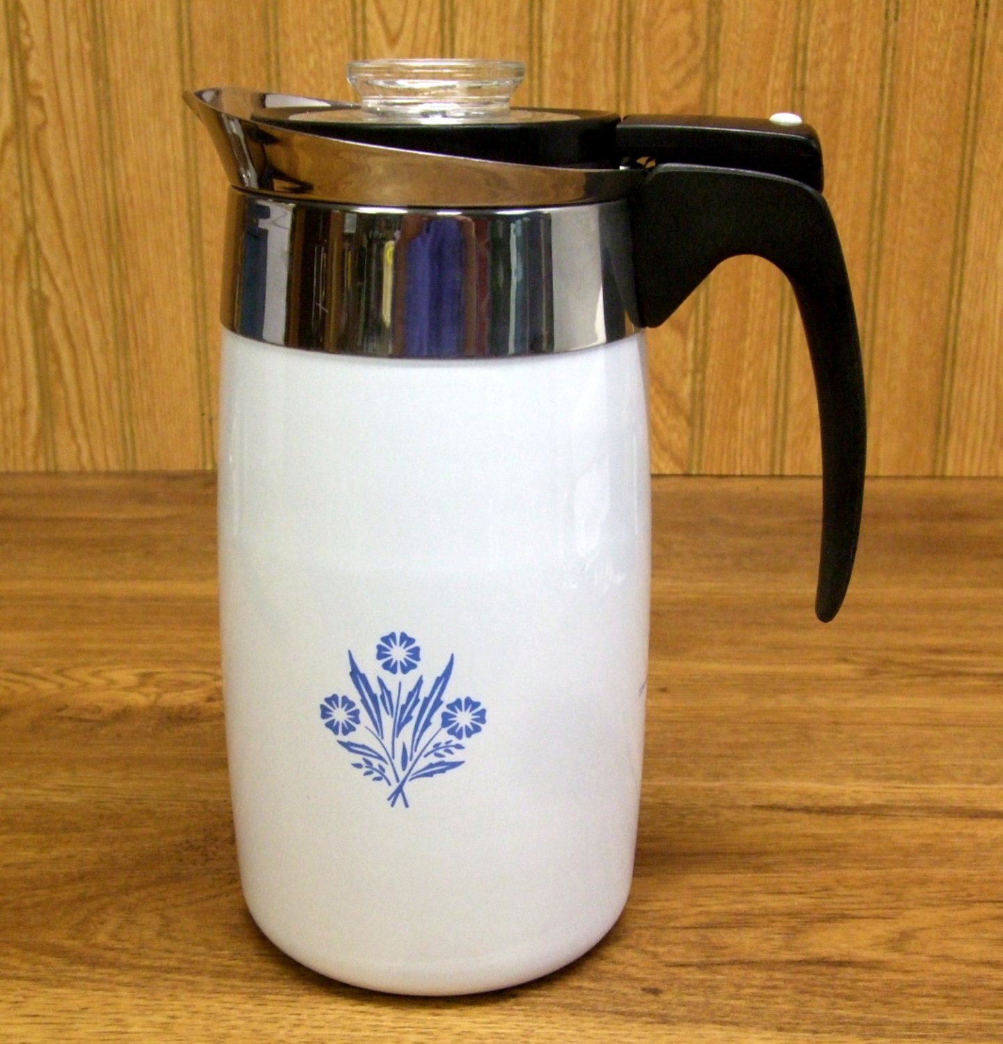 Corningware Electric Coffee Pot Percolator Ten Cup Cornflower Blue