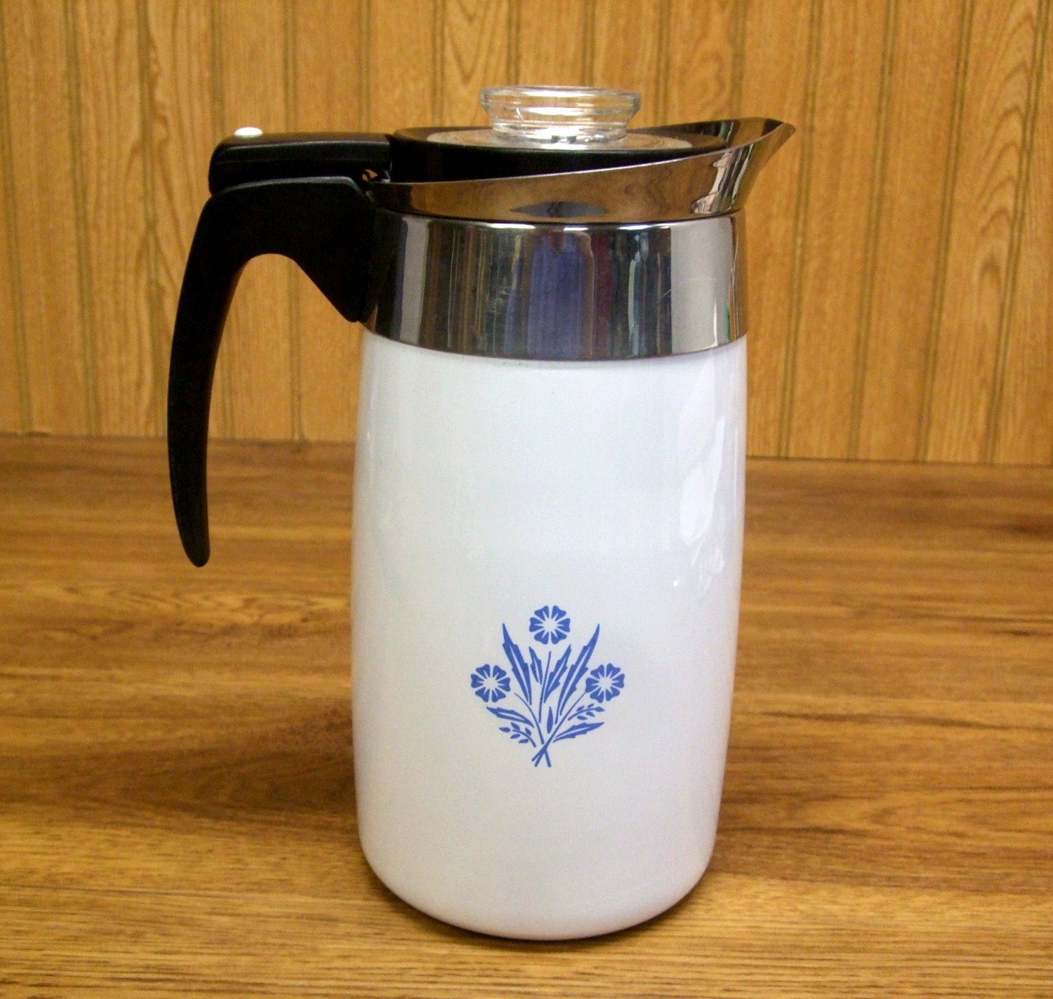 Corningware Electric Coffee Pot Percolator Ten Cup Cornflower Blue