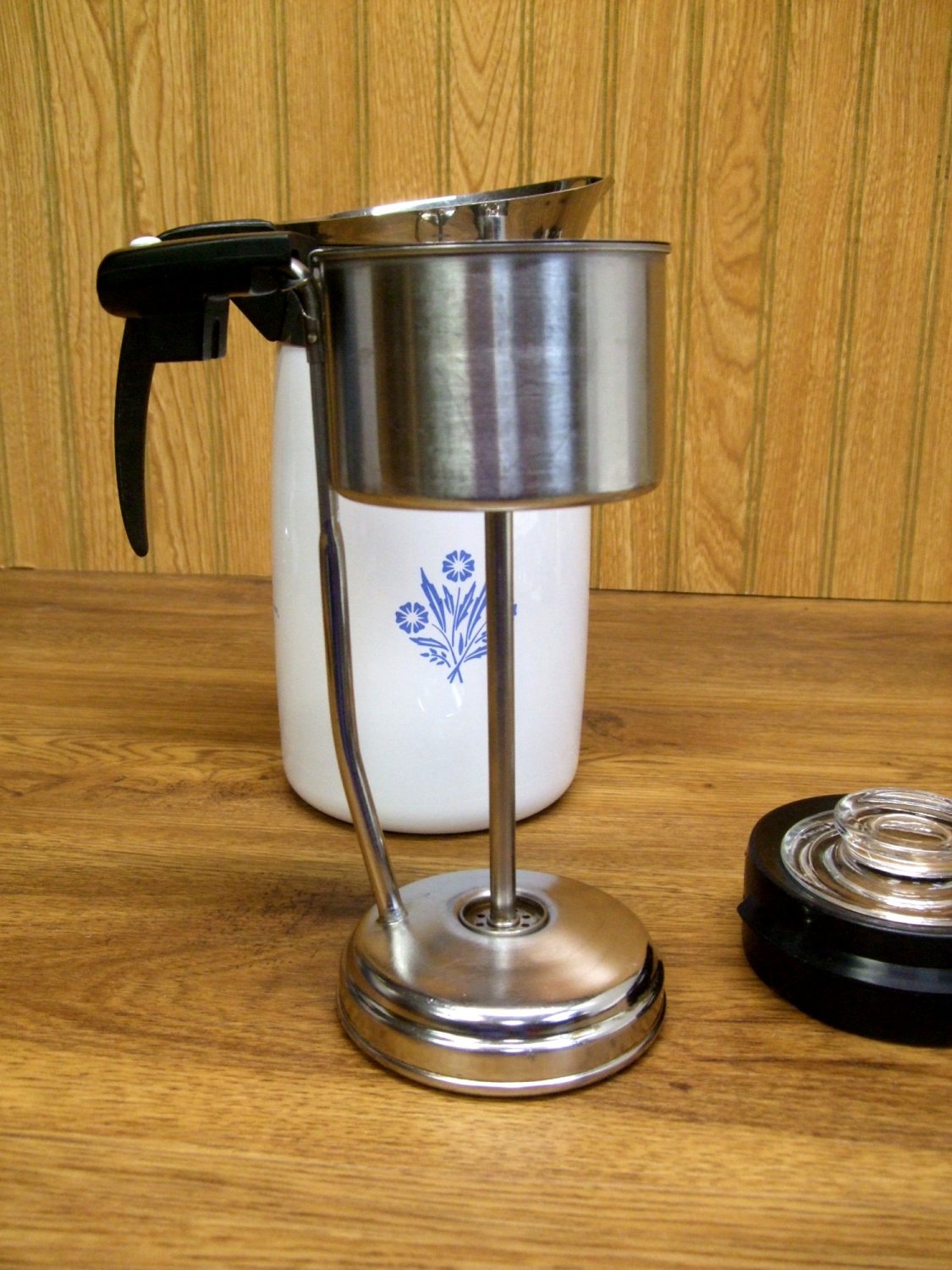 Corningware Electric Coffee Pot Percolator Ten Cup Cornflower Blue