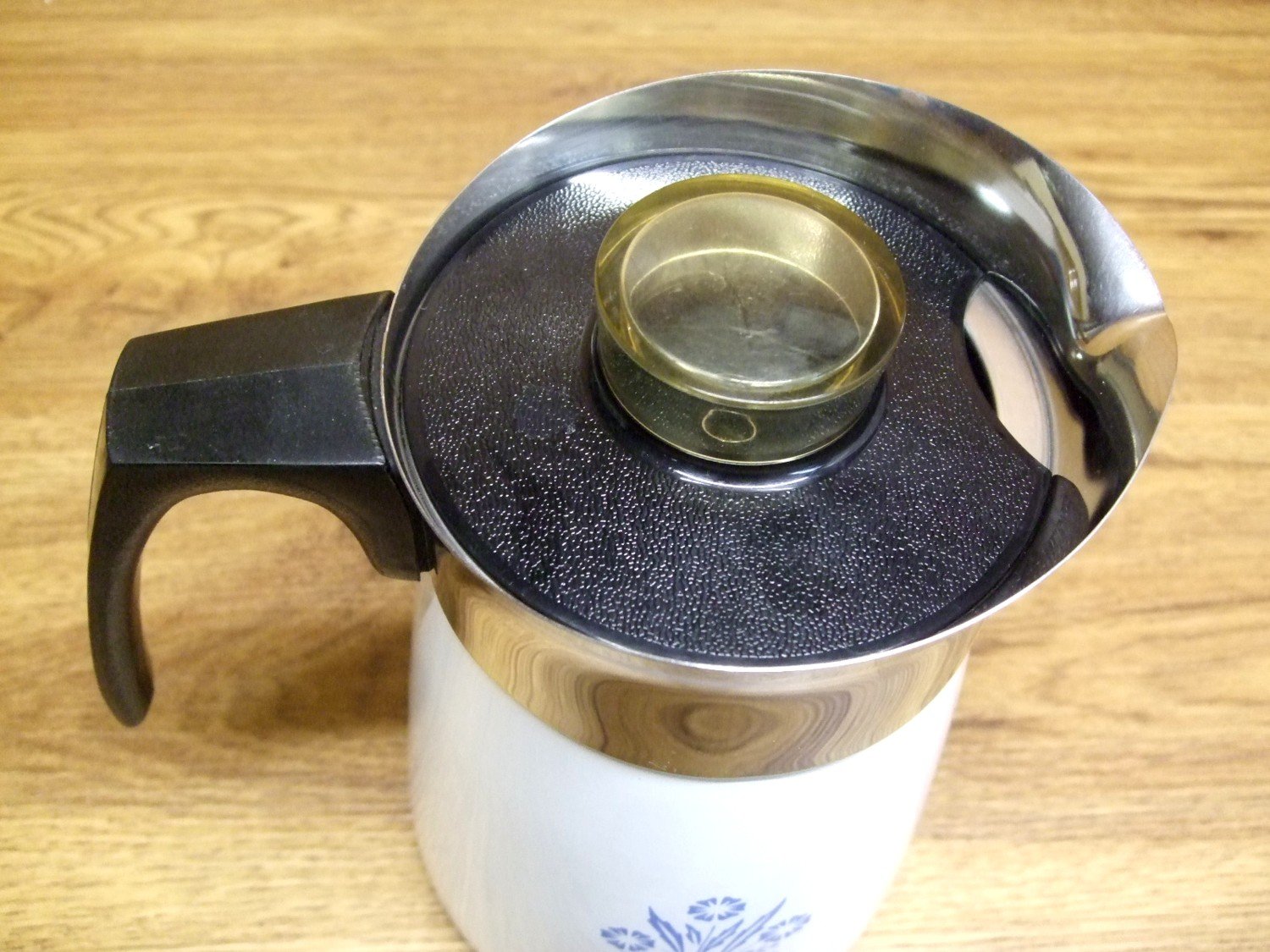 Corningware Cornflower Blue Stovetop P146 Coffee Pot Percolator Six 6 Cup Locking Lid Corning ware