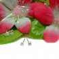 925 STERLING SILVER 3MM ROUND CUBIC ZIRCONIA STUD EARRINGS