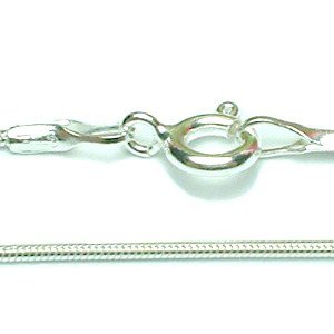 925 STERLING SILVER 16" ROUND SNAKE CHAIN NECKLACE
