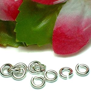 925 STERLING SILVER 4MM OPEN JUMP RING X 10 PIECES