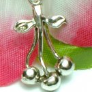 925 STERLING SILVER CHERRIES CHARM / PENDANT
