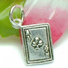 925 STERLING SILVER ACE OF CLUB POKER CARD CHARM / PENDANT