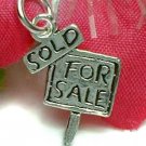 925 STERLING SILVER SOLD FOR SALE SIGNAGE CHARM / PENDANT