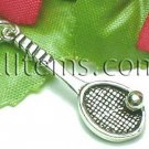 925 STERLING SILVER TENNIS RACKET AND BALL CHARM / PENDANT