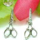 925 STERLING SILVER ANTIQUE SCISSOR STUD EARRINGS