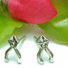 925 STERLING SILVER PLIERS STUD EARRINGS