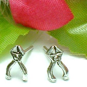 925 STERLING SILVER PLIERS STUD EARRINGS