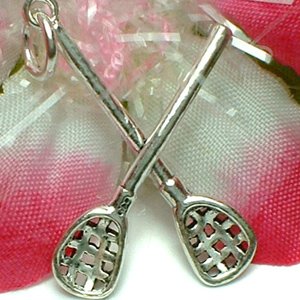 Rembrandt Charms Traditional Lacrosse Stick Charm Sterling Silver