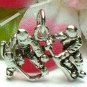 925 STERLING SILVER ICE HOCKEY MALE PLAYERS CHARM / PENDANT