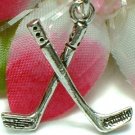 925 STERLING SILVER HOCKEY STICKS CHARM / PENDANT
