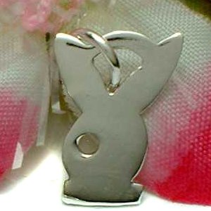 925 STERLING SILVER PLAYBOY BUNNY RABBIT CHARM / PENDANT