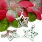 925 STERLING SILVER STAR CUT-OUT MOON CHARM / PENDANT #28
