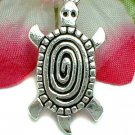 925 STERLING SILVER SPIRAL TURTLE CHARM / PENDANT #5