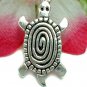 925 STERLING SILVER SPIRAL TURTLE CHARM / PENDANT #5
