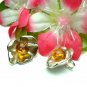925 STERLING SILVER FLOWER WITH AMBER STONE PENDANT
