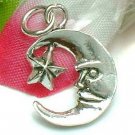 925 STERLING SILVER MOON AND STAR CHARM / PENDANT #4