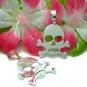 925 STERLING SILVER SKULL CROSS BONES CHARM / PENDANT #29