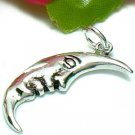 925 STERLING SILVER MAN IN MOON CHARM / PENDANT #38R