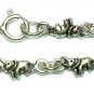 925 STERLING SILVER ELEPHANT CHARM LINK BRACELET #65