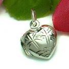 STERLING SILVER PUFFED HEART PHOTO LOCKET / PENDANT #10