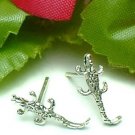 STERLING SILVER ALLIGATOR / CROCODILE STUD EARRINGS #19