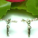 925 STERLING SILVER JESUS CHRIST CRUCIFIED STUD EARRING