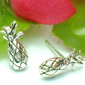 925 STERLING SILVER PINEAPPLE STUD EARRINGS