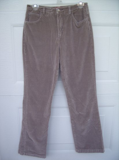 Gloria Vanderbilt Stretch Tan Velour Pants SIZE 6