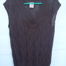 Faded Glory Knit Lace Top SIZE LARGE