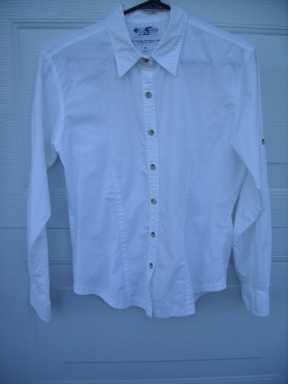 Columbia White Blouse Career SIZE MEDIUM