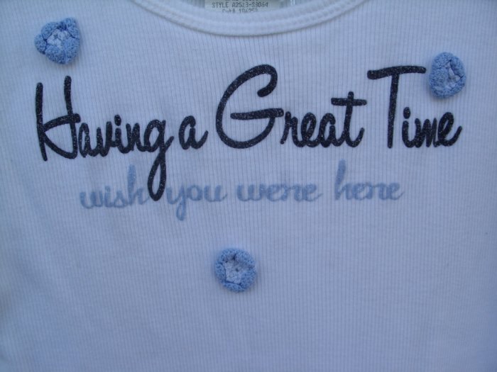Freedom "Having a Great Time...." Embellished Tank SIZE XL