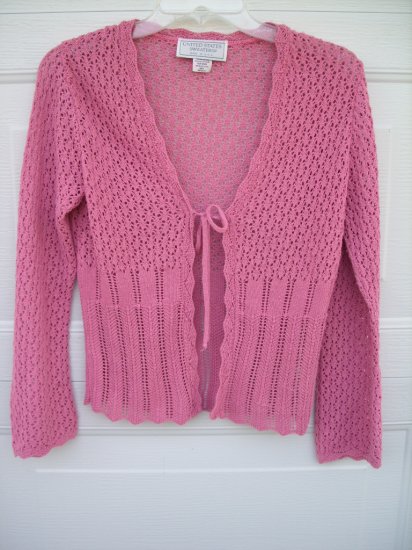 US Sweaters Pink Lace Knit SIZE MEDIUM